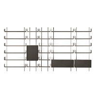 Wall-mounted shelving system Brera 23contemporarylacquered metalash