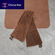 Heat-resistant glove leather