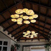 Contemporary chandelier SUNSA: 21stainless steelsilkcommercial