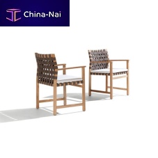 Contemporary chair VIS  VISoutdoorteakPVC