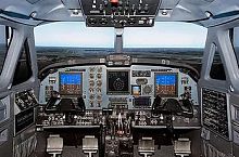 Aircraft simulator trainingcockpit