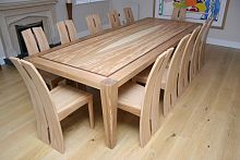 Contemporary dining table MANDORLAoakwalnutash