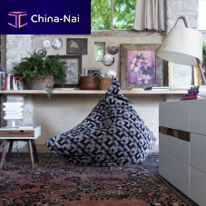 Contemporary bean bag Elfofabricleatherwith removable cover