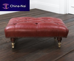 Chesterfield footrest CHATSWORTHleather
