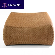 Contemporary ottoman MINK : J07OT-0001rattanindoor