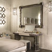 Art Deco dressing table OLAlacquered woodleather