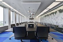 Contemporary conference table IDECIDEwood veneerHPLmetal base
