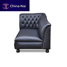 Chesterfield chaise longue QUEENleatherbeech1-person