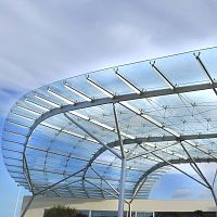 Metal glass roof