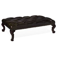Classic ottoman CHATSWORTHfabricleatherwooden