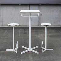 Contemporary high bar table BISTROT LBS900HPLsteel basesquare