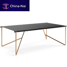 Contemporary dining table NOAstainless steellacquered aluminumstainless steel base
