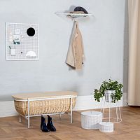 Contemporary bench WILLOW wickermetalstorage