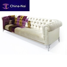 Chesterfield sofa PESSOAfabricmulti-color3-seater