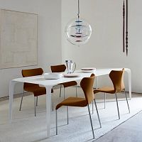 Contemporary dining table LinkCristalplant®metal baserectangular