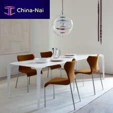 Contemporary dining table LinkCristalplant®metal baserectangular