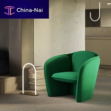 Contemporary armchair Lilyfabricplywoodsteel
