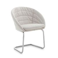 Contemporary dining chair PETITE FLEURindoorfabricpainted metal base