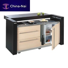 Kitchen unit on casters 14460front cookingwith drawer