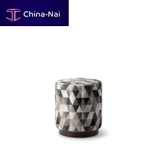 Contemporary pouf CARTER 068 PF fabricroundmulti-color
