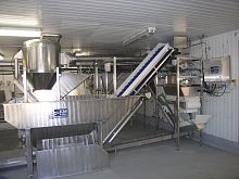 Shrimp shellfish production line
