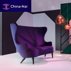 Contemporary sofa WINGBACK SERIESfabricvioletsteel