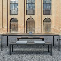 Contemporary table TYPE FOR OUTaluminumlacquered steelrectangular