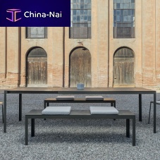 Contemporary table TYPE FOR OUTaluminumlacquered steelrectangular