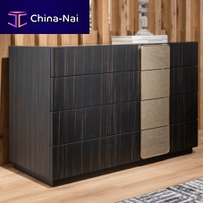 Contemporary chest of drawers DOVER lacquered woodwood veneerebony