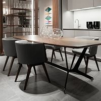 Contemporary chair PASHkitchenfabricleather