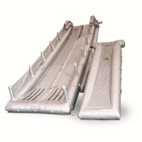 Aircraft evacuation slide dual-lane