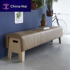 Contemporary upholstered bench CAKEfabricleathersynthetic leather