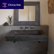 Wall-mounted washbasin ceramicbluestonerectangular