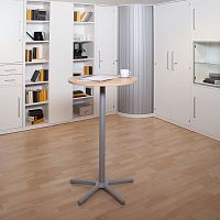 Contemporary high bar table 9323070beechmelaminealuminum base