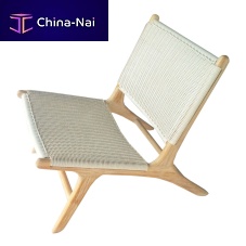 Contemporary lounge chair MADISON synthetic rattanteakwhite