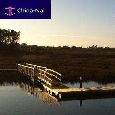 Dock gangway ALPDwoodenwith handrails