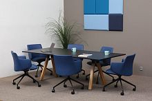 Contemporary conference table KOKOwood veneernatural oakmelamine