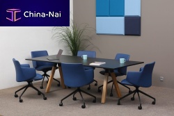 Contemporary conference table KOKOwood veneernatural oakmelamine