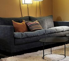 Contemporary sofa ADARfabricbrown3-seater
