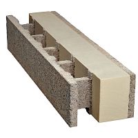Wood fiber concrete shuttering block ISOPURfor load-bearing exterior wallsinsulating