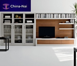 Contemporary TV wall unit MELOGRANOlacquered woodashmodular