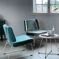 Contemporary lounge chair FRANKIE ECfabricsteelupholstered