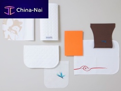 Aircraft cabin headrest cover