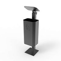 Galvanised steel waste bin CR-Tfor paperwith lid