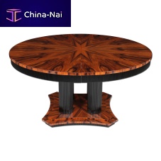 Art Deco table T041glossy varnished woodrosewoodwaxed wood base