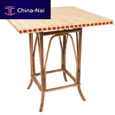 Contemporary dining table BAGATELLErattanglassrattan base
