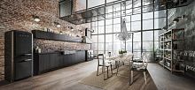 Contemporary kitchen B50woodenmelaminehandleless