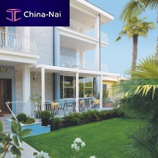 Wall-mounted pergola FUTURAaluminumwith mobile slats