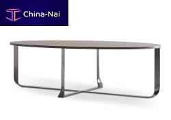 Contemporary table CONFLUENCEsteelpainted metallaminate