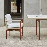 Contemporary dining chair Onde outdoorwater-repellent fabriclacquered aluminum base